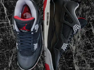 AIR JORDAN 4 BRED REIMAGINED 3D SHOES Low-poly 3D model