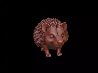 Hedgehog Animal Sculpture 3D print model buy