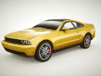 Generic Muscle-car v2 Low-poly 3D model