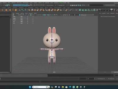 Stylized Rabbit Animated v001 Low-poly 3D model