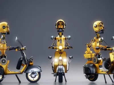 RoboCycle Free low-poly 3D model