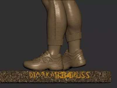 bodybuilding girl 3D print model