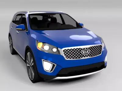 KIA SORENTO 2016 LOWPOLY Low-poly 3D model