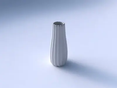 Vase with smooth vertical ribbons 3D print model