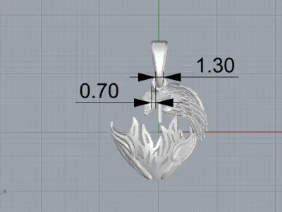 Eagle Heart Pendant 53520 3D print model