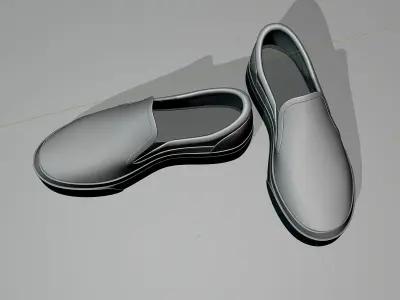 Womens cloth shoes slippers 3D model