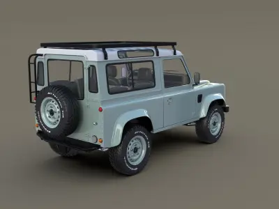 1985 Land Rover Defender 90 with interior ver 7 3D model