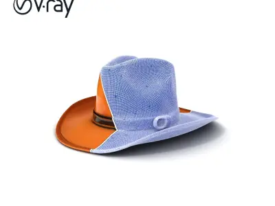 Cowboy Hat D Model Pack for Realistic Rendering Low-poly 3D model