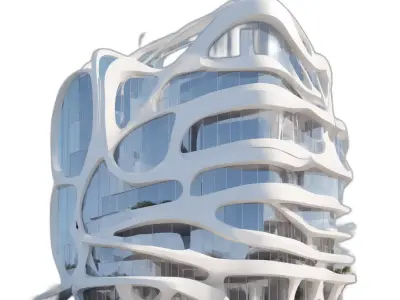 3d building model Low-poly 3D model