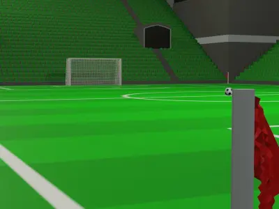 LOW POLY Football Stadium Free low-poly 3D model