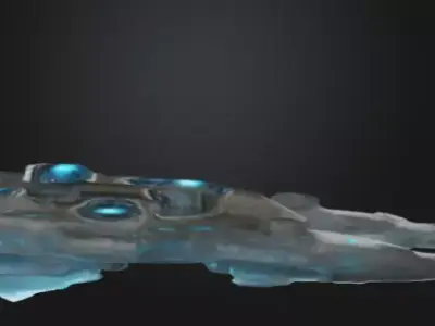 Futuristic Sci-Fi Spaceship 3D model purchase