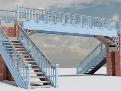 Railway Bridge - Victorian - Dawlish Warren - Brunellian Devon Low-poly 3D model