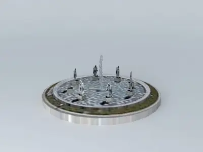 Fountain statues Free 3D model