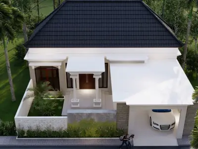 DESAIN RUMAH MINIMALIS SATU LANTAI 3D model