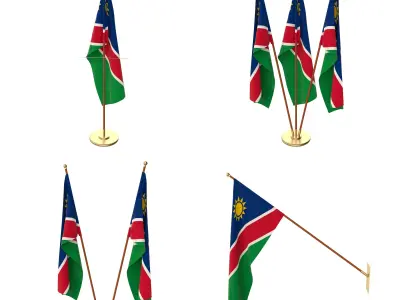 Namibia Flag Pack 3D model