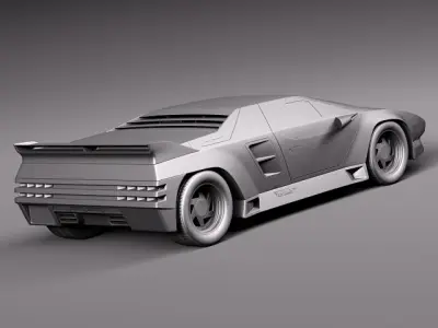 Vector W8 1990 1992 3D model