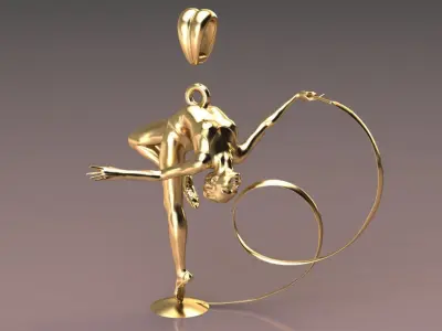 ballet pendant 04 3D print model