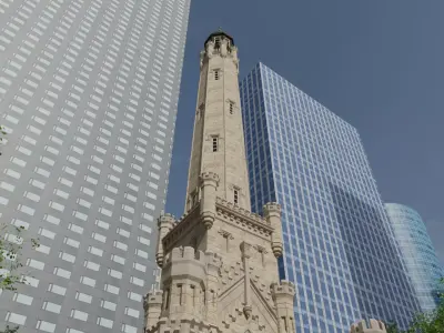 Chicago Water Tower Free 3D model