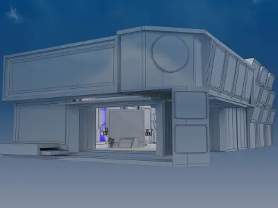 Booth Exhibition Stand a470 3D model