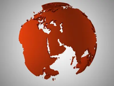Globe Shell Brown 3D model