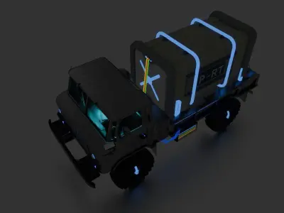 Car Truck - Army truck - Gaz Free 3D model