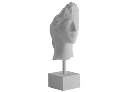 Roman Head Sculpture 3D model
