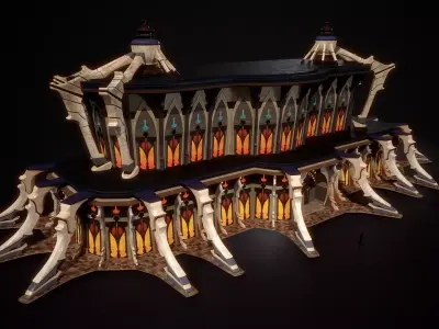 building 7 Low-poly 3D model