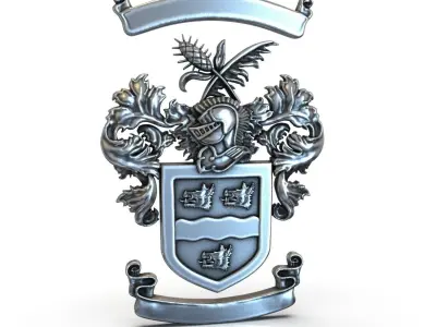 Alliedis coat of arms 3D print model