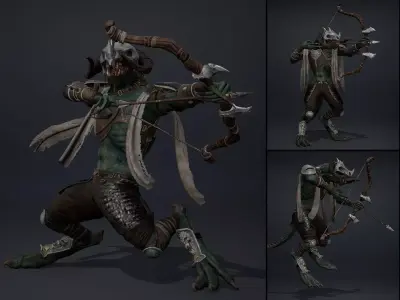 Ghost Archer Arm1 Low-poly 3D model