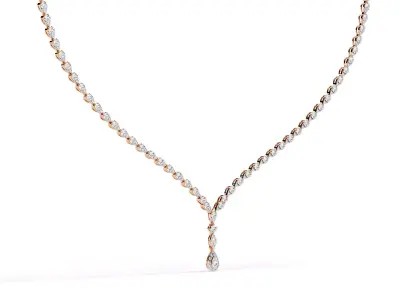 Diamond Necklace 360 animation renders 3dm stl details 3D print model