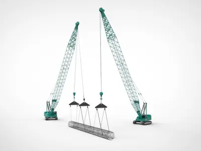 Crane Caisson 3D model