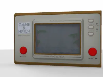 Parachutes Game and Watch Low-poly 3D model