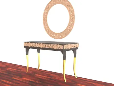 Console Mirror Table 3D model