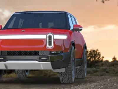 2023 Rivian R1S Quad Motor Red 3D model