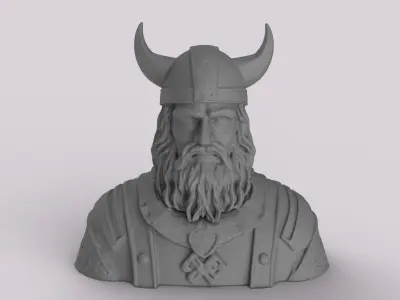 Viking Man Sculpture 3D print model