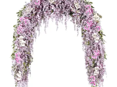 Wedding arch 08 Low-poly 3D model