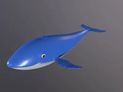 Cartoon  Whale 3D model