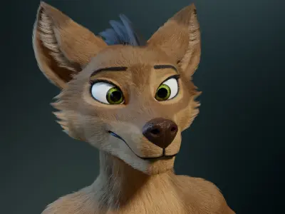 Cassandra Anthro Wolf 3D model