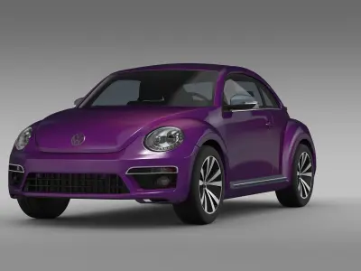 VW Beetle Pink Edition Concept 2015 3D model