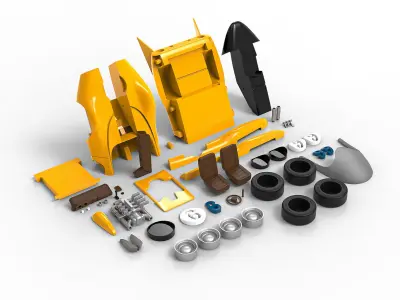 Speed Racer - Racer X Shooting Star car 3D Printing file 3D print model