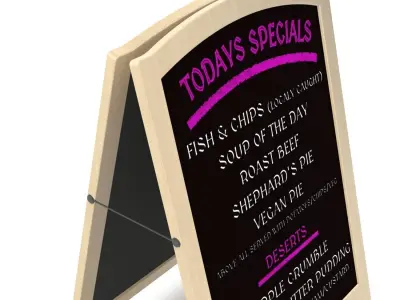 Pavement Board Free low-poly 3D model