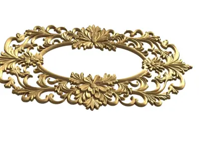 Plaster decorative frame ornament 23 3D print model