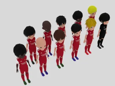 Arsenal FC Soccer - Football Team Low-poly 3D model