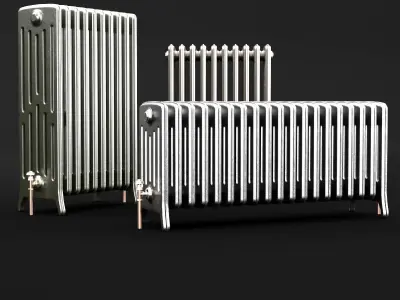 Cast Iron radiator set 3D model