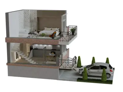  apartment layout 3D model purchase