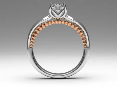luxury unique design diamond engagement ring 3d printable 3D print model