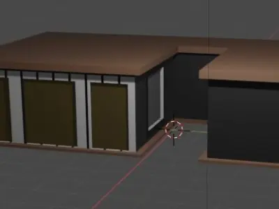 house with doors and windows 3D model