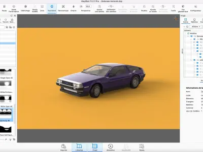 Dolorean car Back to the Future 3D model
