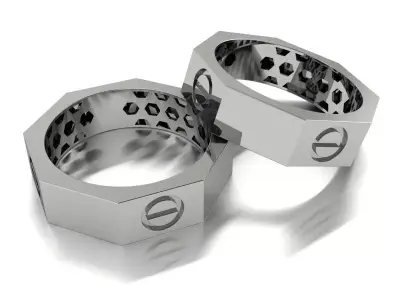 Brand Ring Nail Jewelry  3D print model
