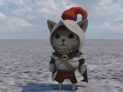 cat model 3D model purchase